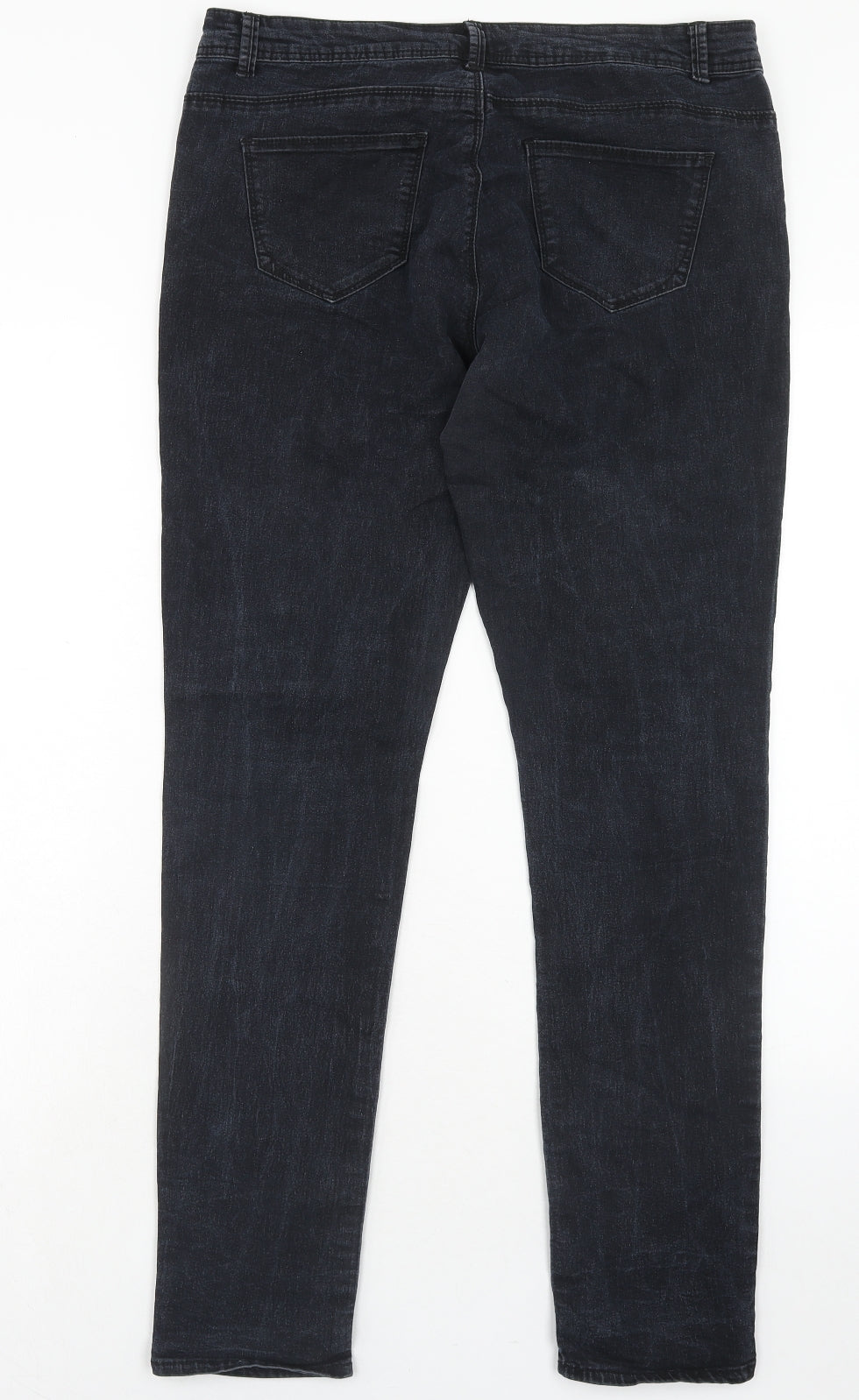 Atmosphere Womens Blue Cotton Straight Jeans Size 14 Regular Zip