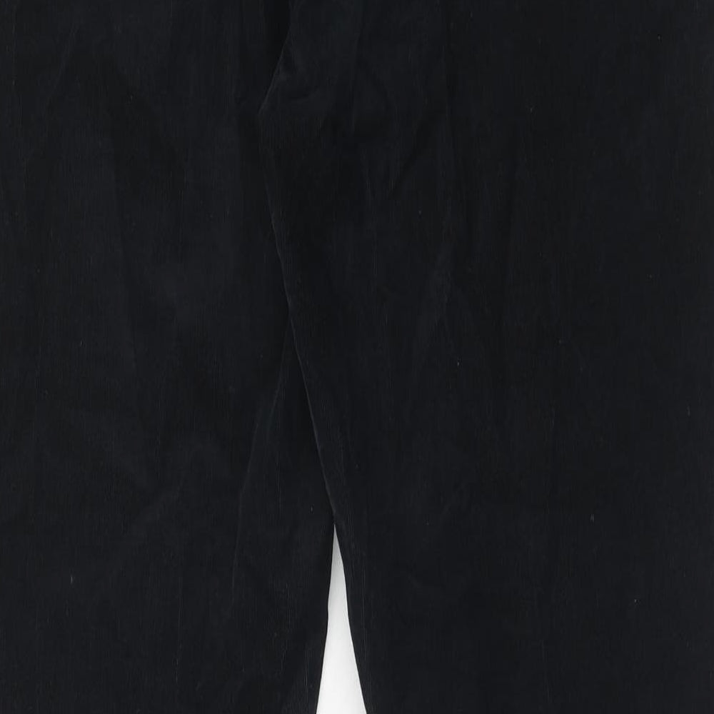 Marks and Spencer Womens Blue Cotton Trousers Size 16 Regular Zip