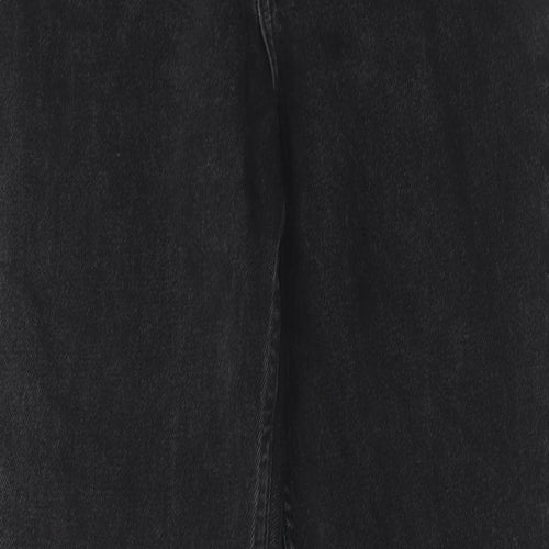 Denim & Co. Womens Black Cotton Straight Jeans Size 8 Regular Zip