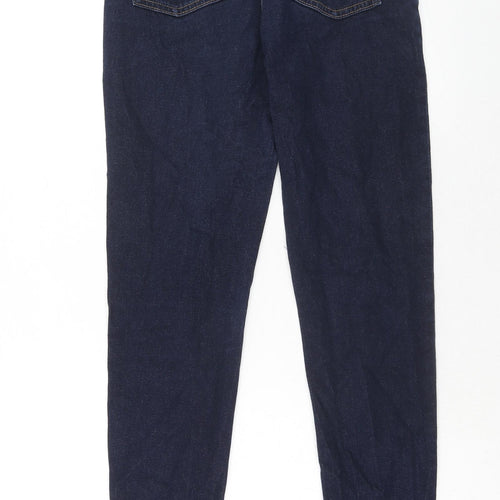 Marks and Spencer Womens Blue Cotton Skinny Jeans Size 8 Regular Zip