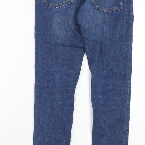 NEXT Boys Blue Cotton Skinny Jeans Size 14 Years Regular Zip
