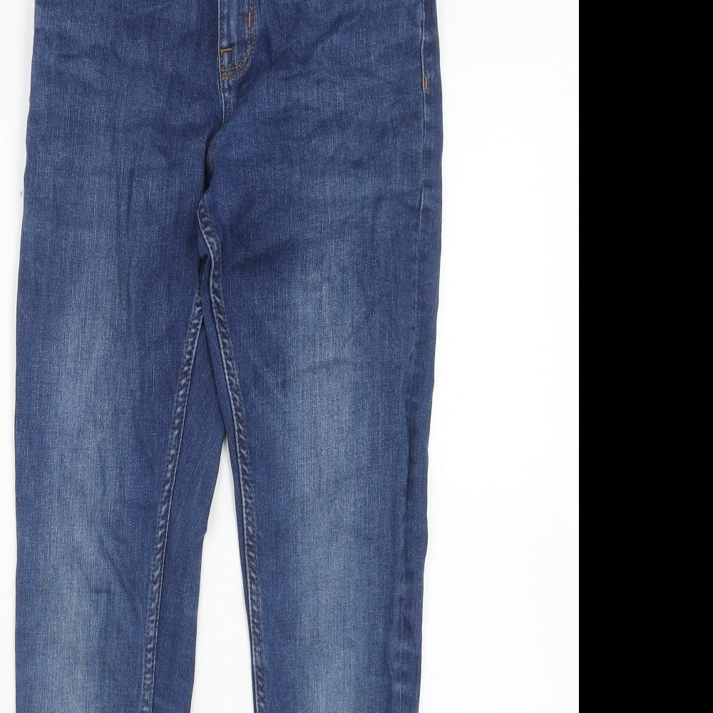 NEXT Boys Blue Cotton Skinny Jeans Size 14 Years Regular Zip