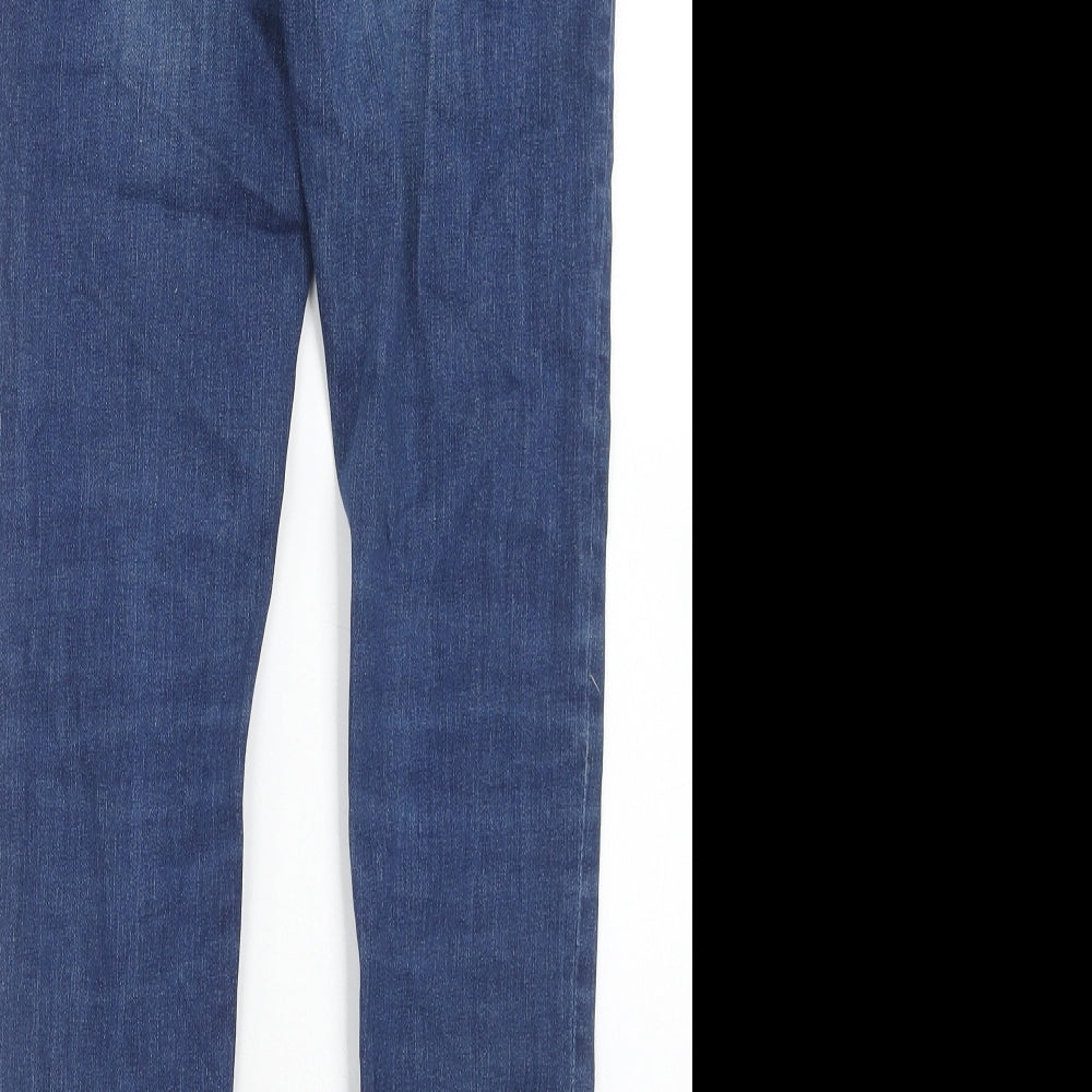 NEXT Boys Blue Cotton Skinny Jeans Size 14 Years Regular Zip