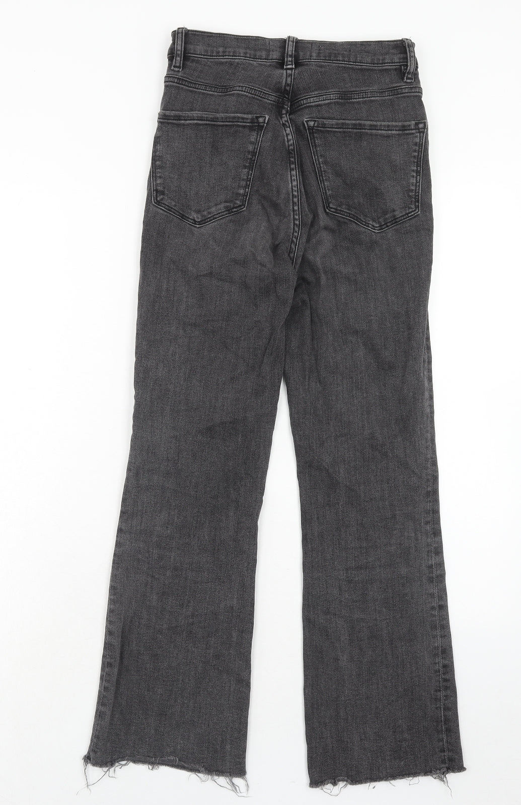 Mango Womens Black Cotton Bootcut Jeans Size 8 Regular Zip