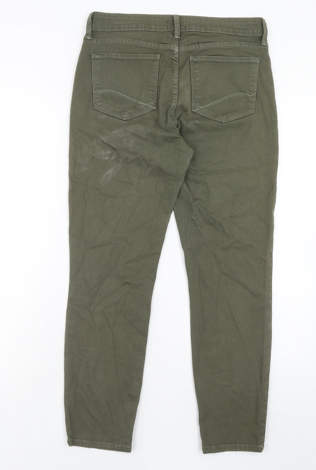 NYDJ Womens Green Cotton Straight Jeans Size 10 Regular Zip