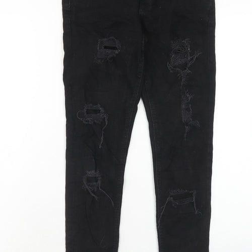 Denim & Co. Womens Black Cotton Skinny Jeans Size 10 Regular Zip