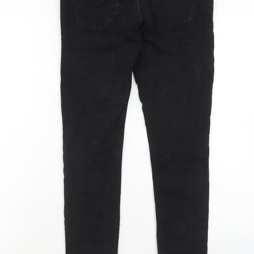 Denim & Co. Womens Black Cotton Skinny Jeans Size 10 Regular Zip