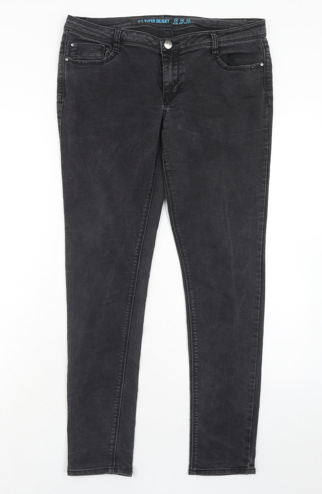 Atmosphere Womens Black Cotton Skinny Jeans Size 16 Regular Zip
