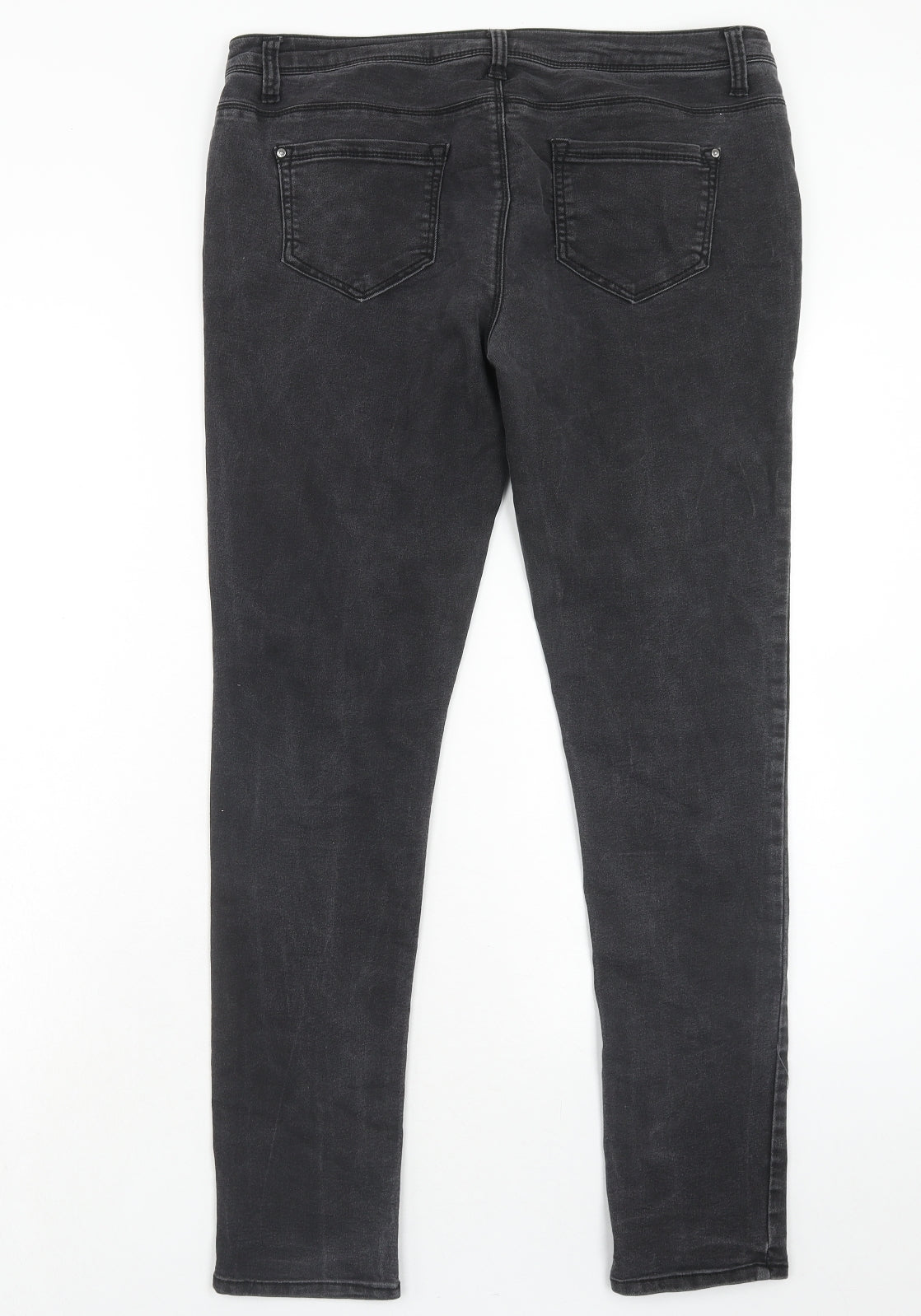 Atmosphere Womens Black Cotton Skinny Jeans Size 16 Regular Zip