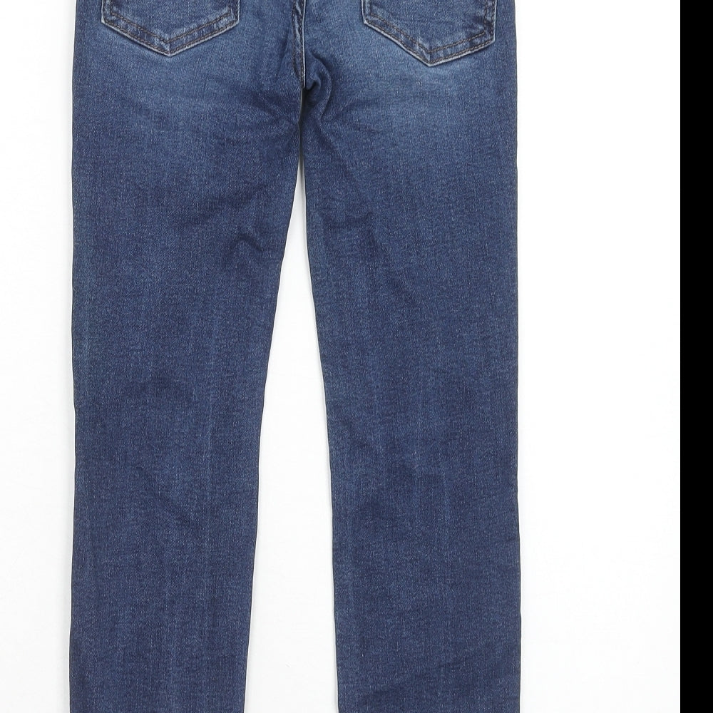 Boden Boys Blue Cotton Straight Jeans Size 8 Years Regular Button