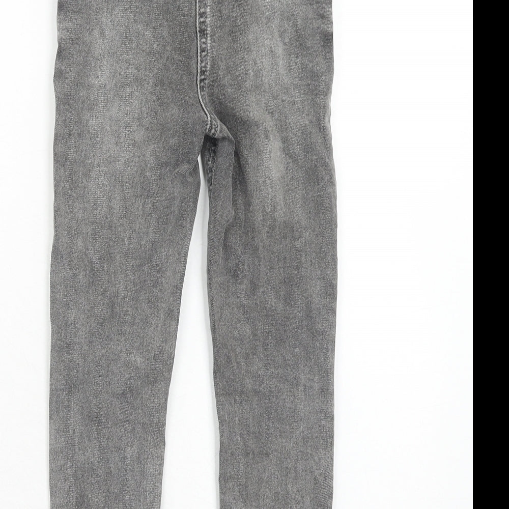 George Girls Grey Cotton Jegging Jeans Size 5-6 Years Regular Pullover