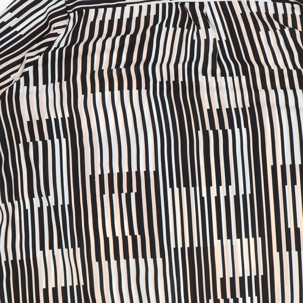 Dorothy Perkins Womens Multicoloured Striped Polyester Tunic Button-Up Size 20 Collared