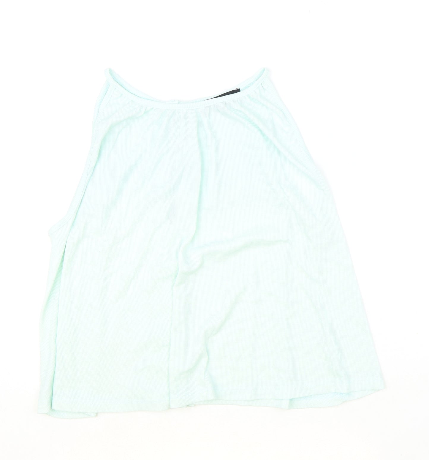 Atmosphere Womens Blue Polyester Basic Tank Size 14 Boat Neck