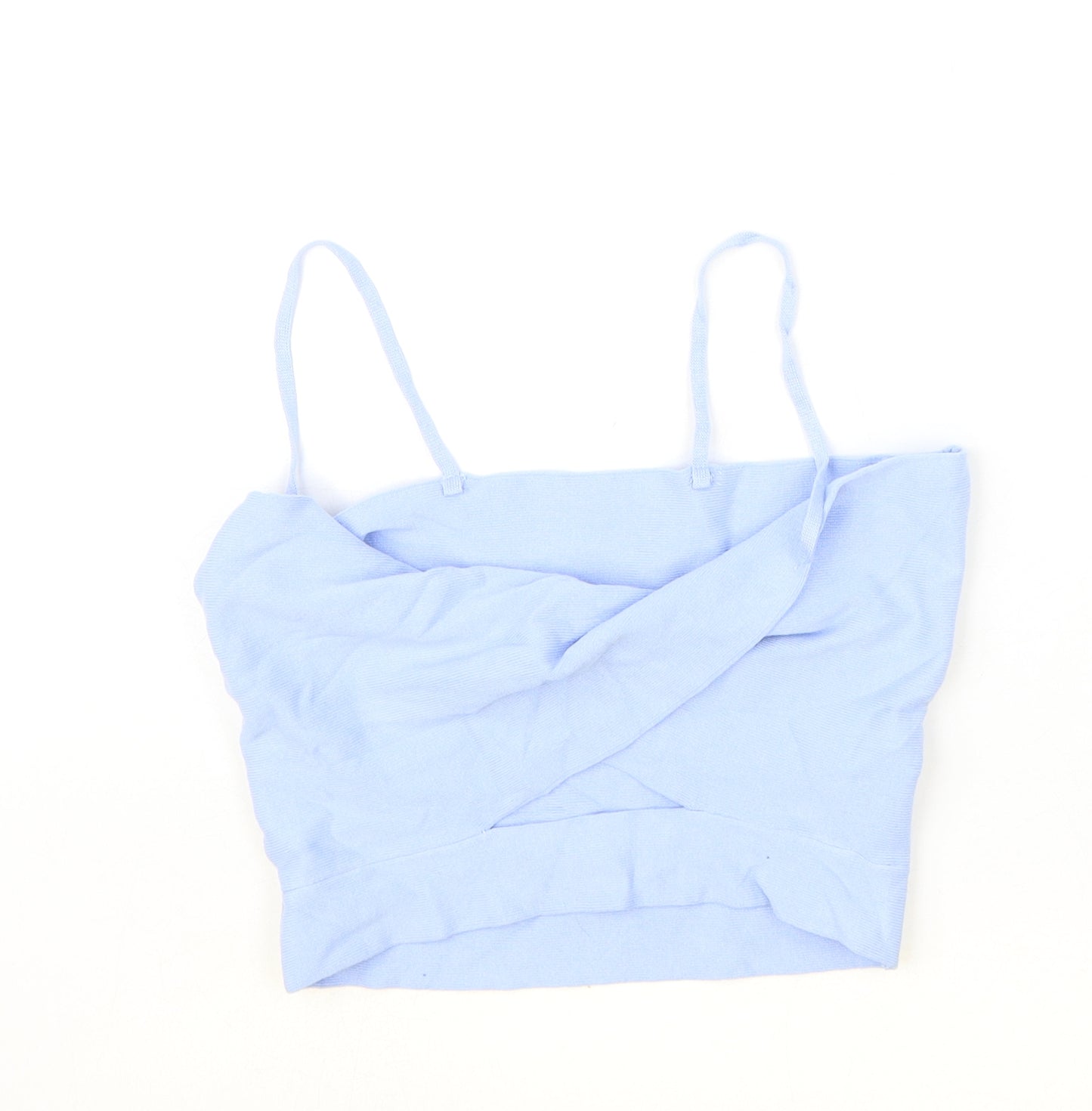 SheIn Womens Blue Viscose Cropped Tank Size S Square Neck
