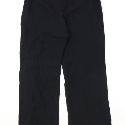 NEXT Womens Black Polyester Trousers Size 10 Regular Zip