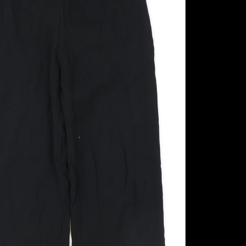 NEXT Womens Black Polyester Trousers Size 10 Regular Zip
