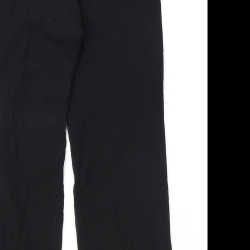 NEXT Womens Black Polyester Trousers Size 10 Regular Zip