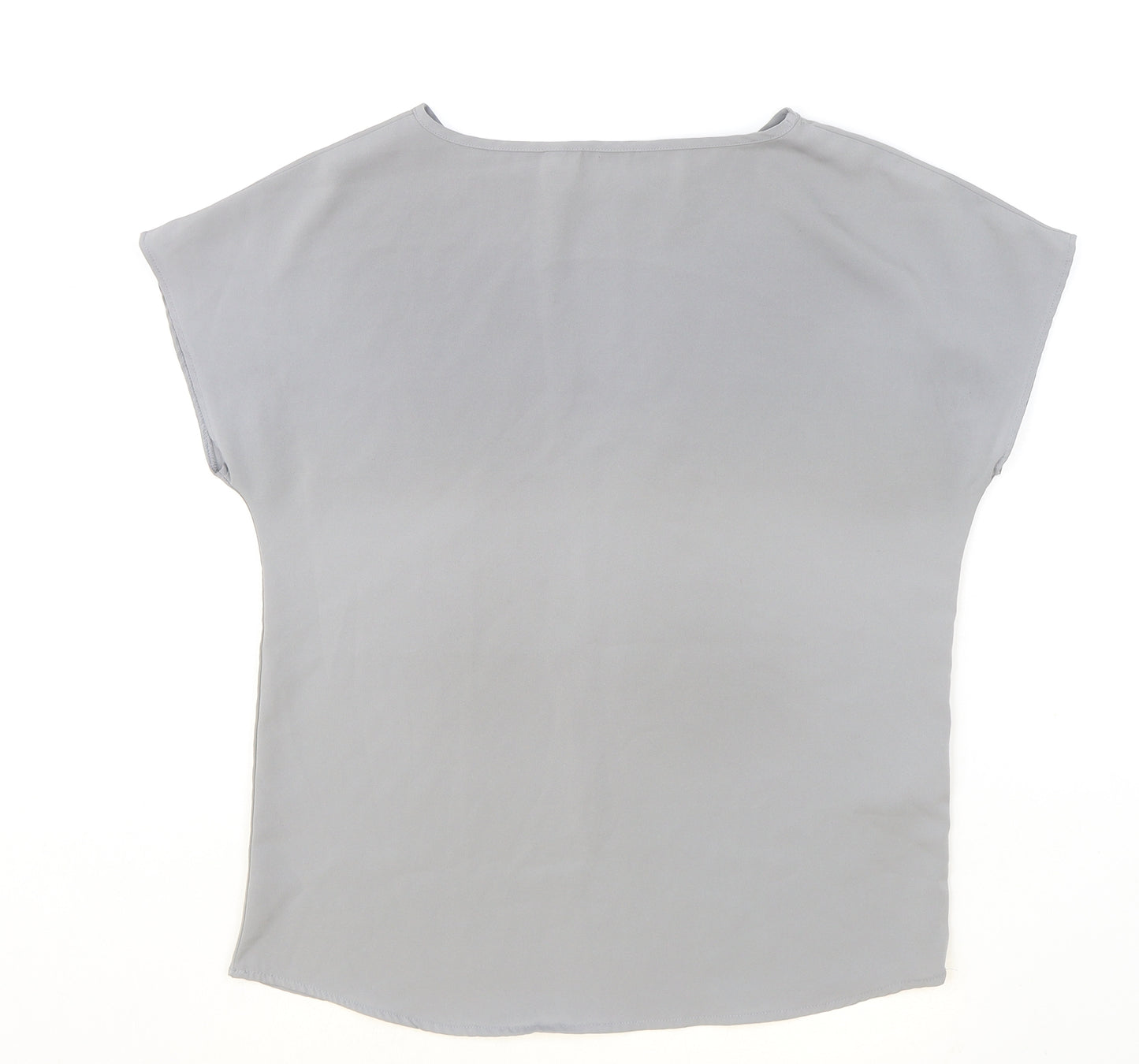 Preworn Womens Green Polyester Basic T-Shirt Size 8 Round Neck