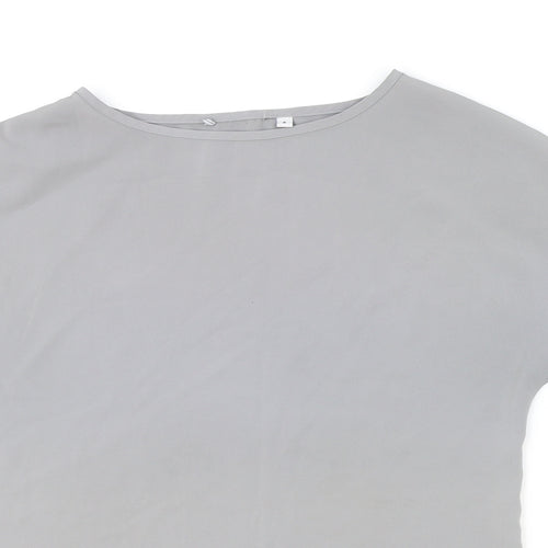 Preworn Womens Green Polyester Basic T-Shirt Size 8 Round Neck
