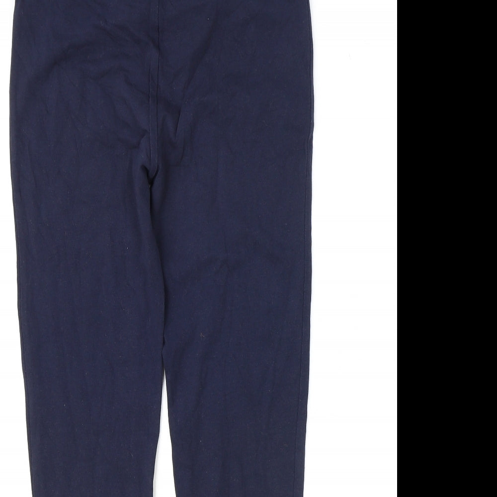 Marks and Spencer Womens Blue Cotton Jogger Leggings Size 10