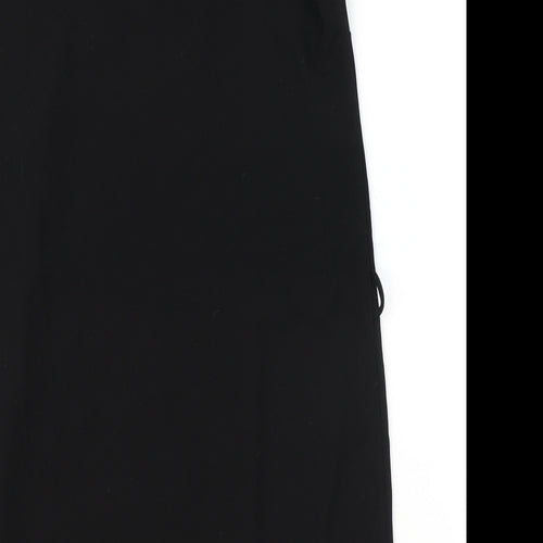 Preworn Womens Black Polyester Shift Size 14 V-Neck Pullover