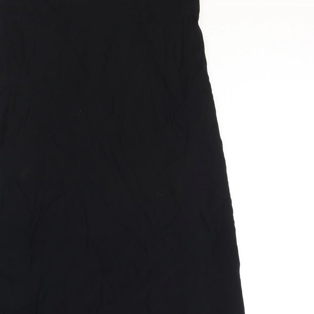 Marks and Spencer Womens Black Polyester A-Line Skirt Size 16
