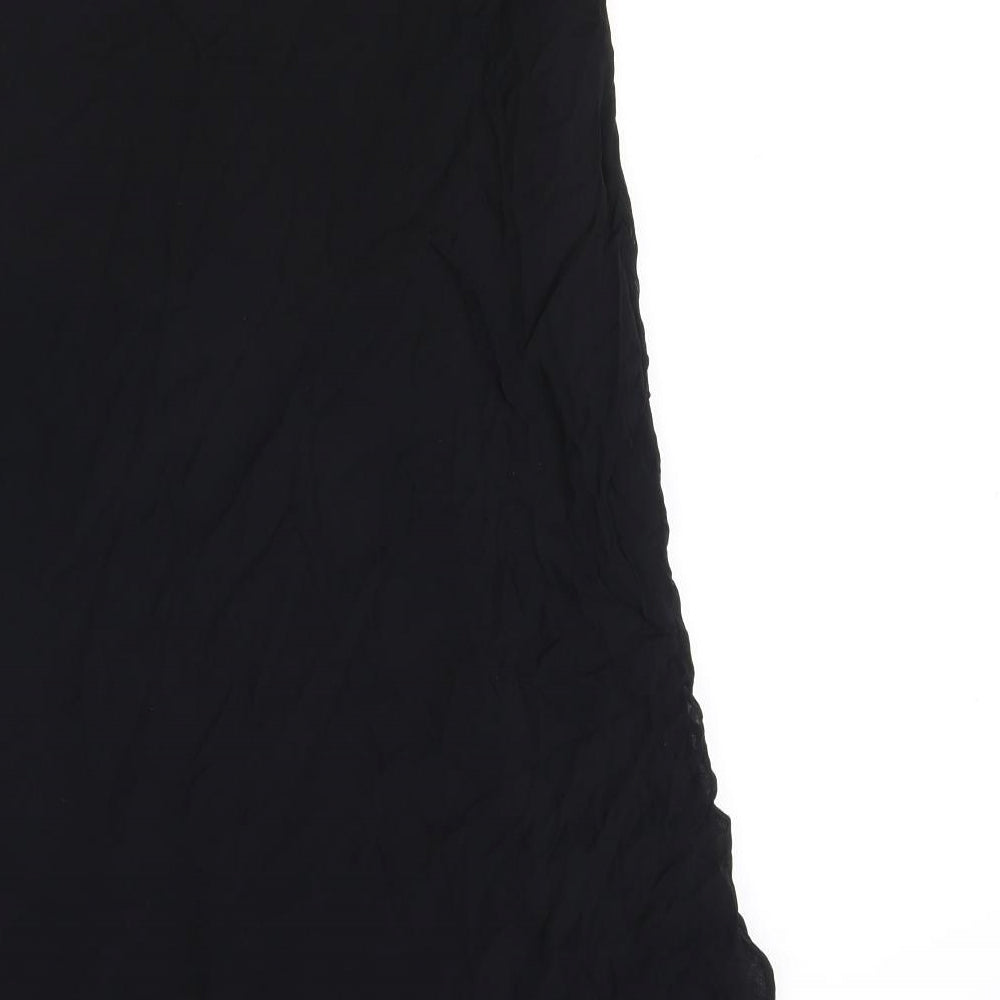 Marks and Spencer Womens Black Polyester A-Line Skirt Size 16