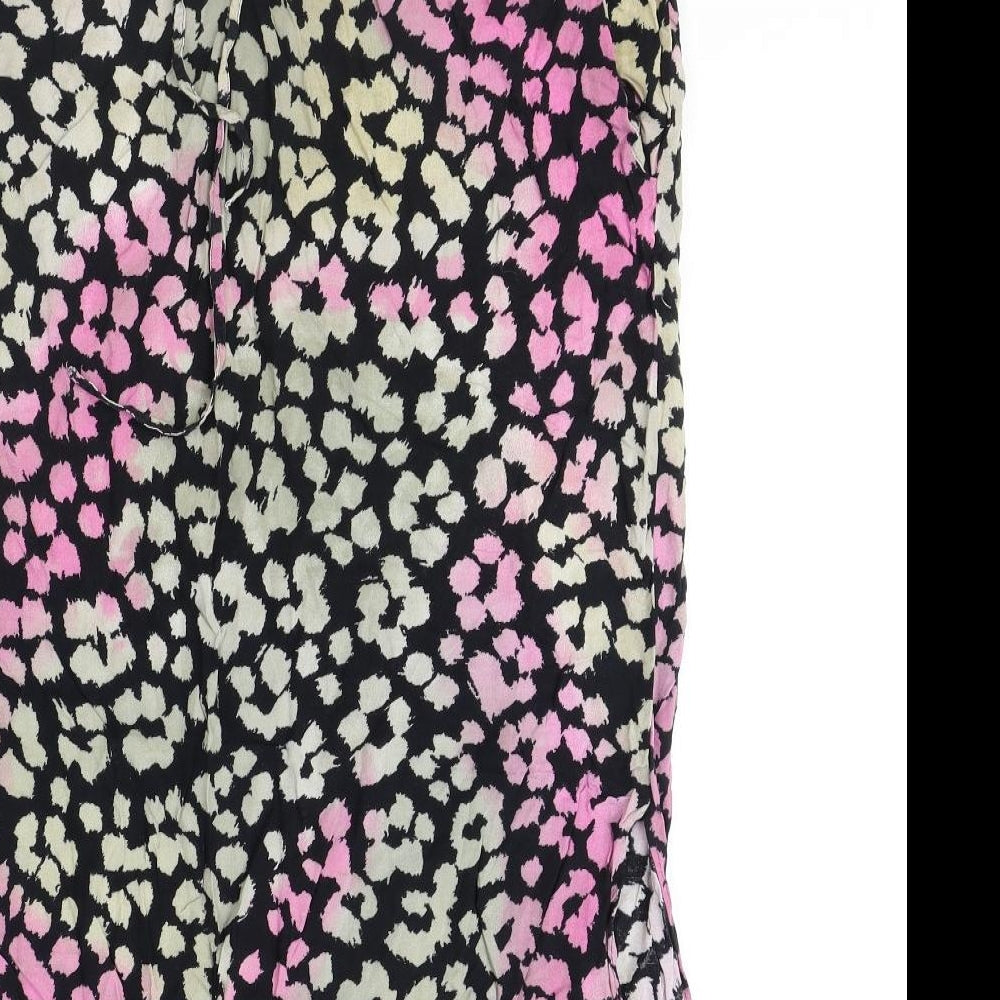 NEXT Womens Multicoloured Animal Print Polyester Straight & Pencil Skirt Size 16 Drawstring