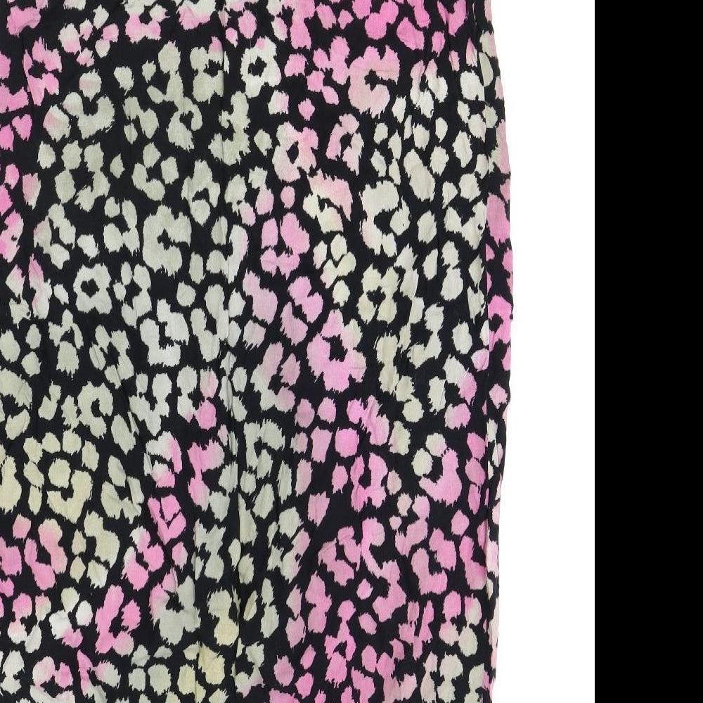 NEXT Womens Multicoloured Animal Print Polyester Straight & Pencil Skirt Size 16 Drawstring