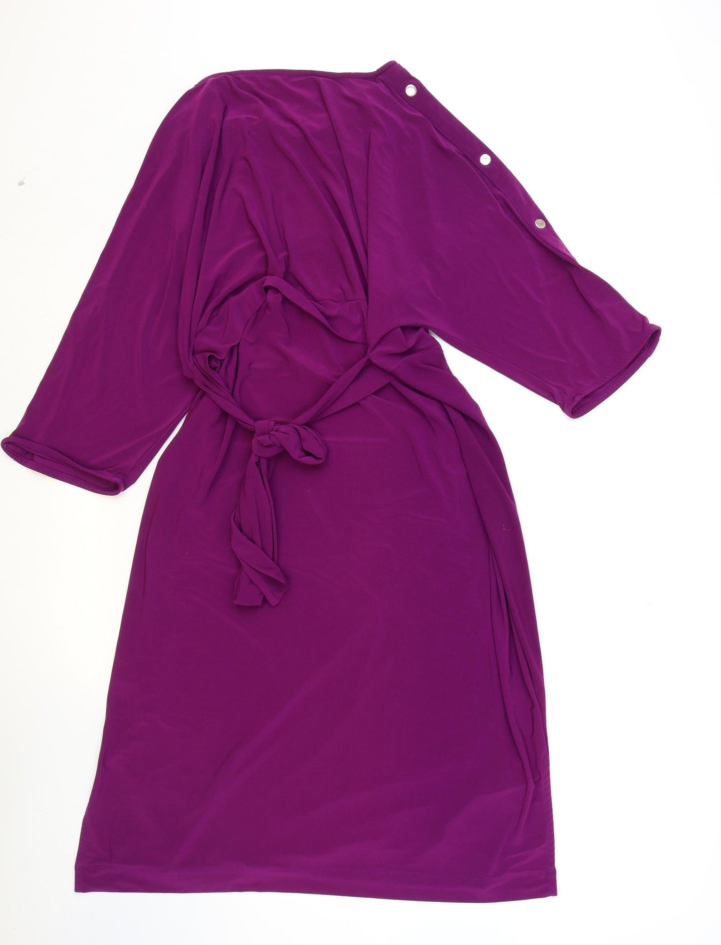 Bonmarché Womens Purple Polyester A-Line Size 20 Boat Neck Pullover