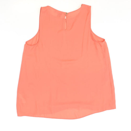 Primark Womens Pink Polyester Tunic Tank Size 14 Boat Neck