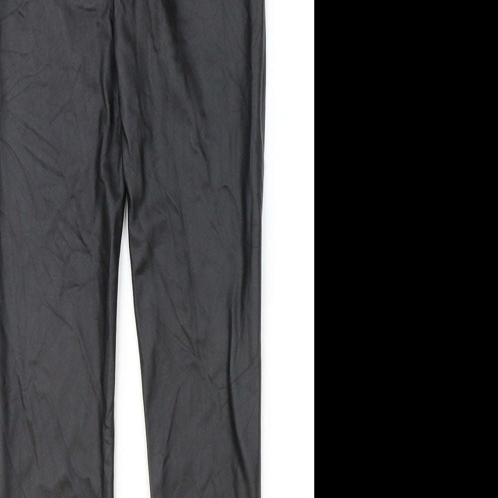 SheIn Womens Black Polyester Jogger Leggings Size S - Faux Leather