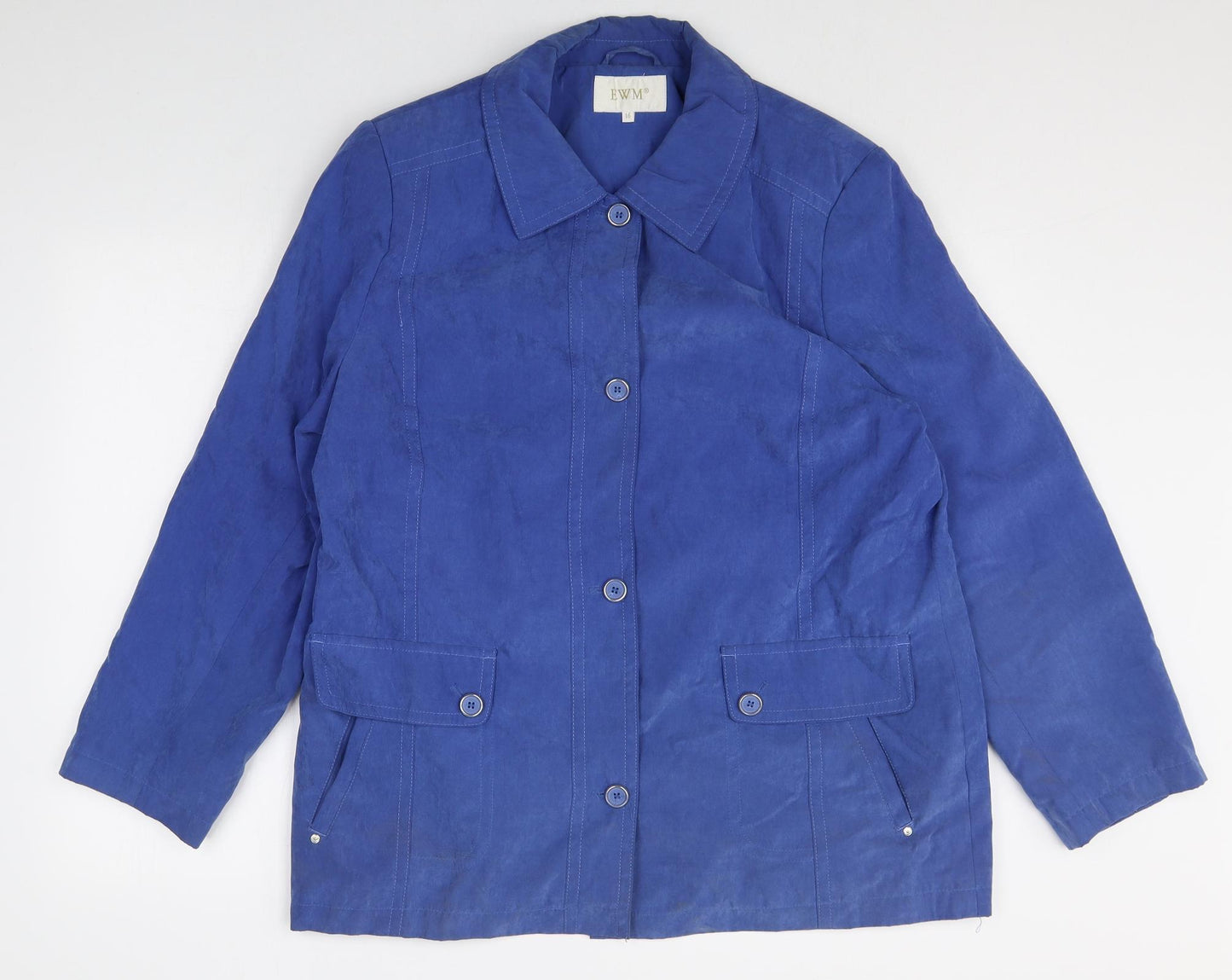 EWM Womens Blue Jacket Size 16 Button