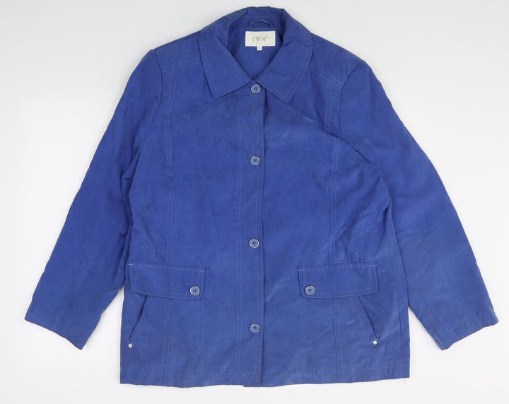EWM Womens Blue Jacket Size 16 Button
