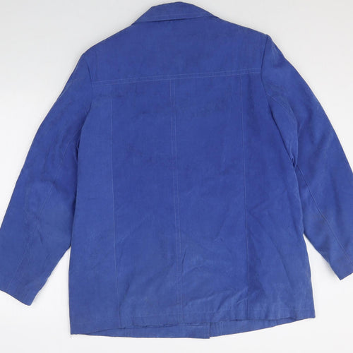 EWM Womens Blue Jacket Size 16 Button