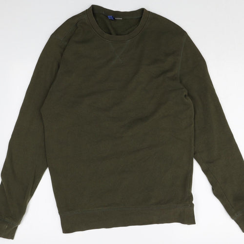 Divided Womens Green Cotton Pullover Sweatshirt Size M Pullover