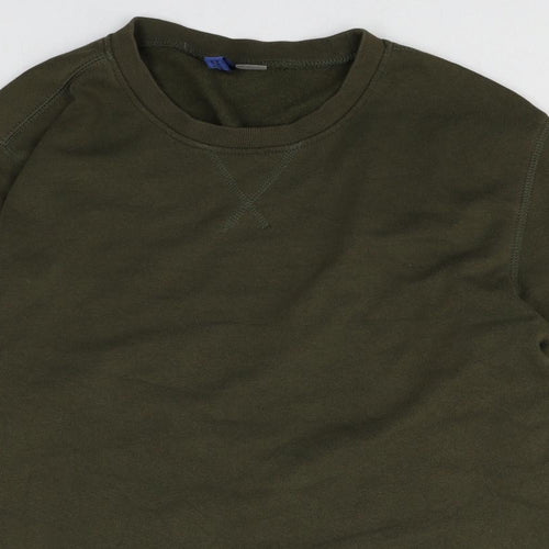 Divided Womens Green Cotton Pullover Sweatshirt Size M Pullover