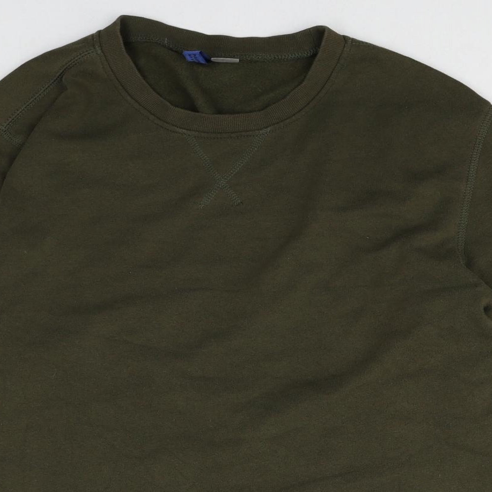 Divided Womens Green Cotton Pullover Sweatshirt Size M Pullover