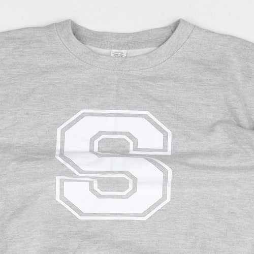 Preworn Girls Grey Cotton Pullover Sweatshirt Size XL Pullover