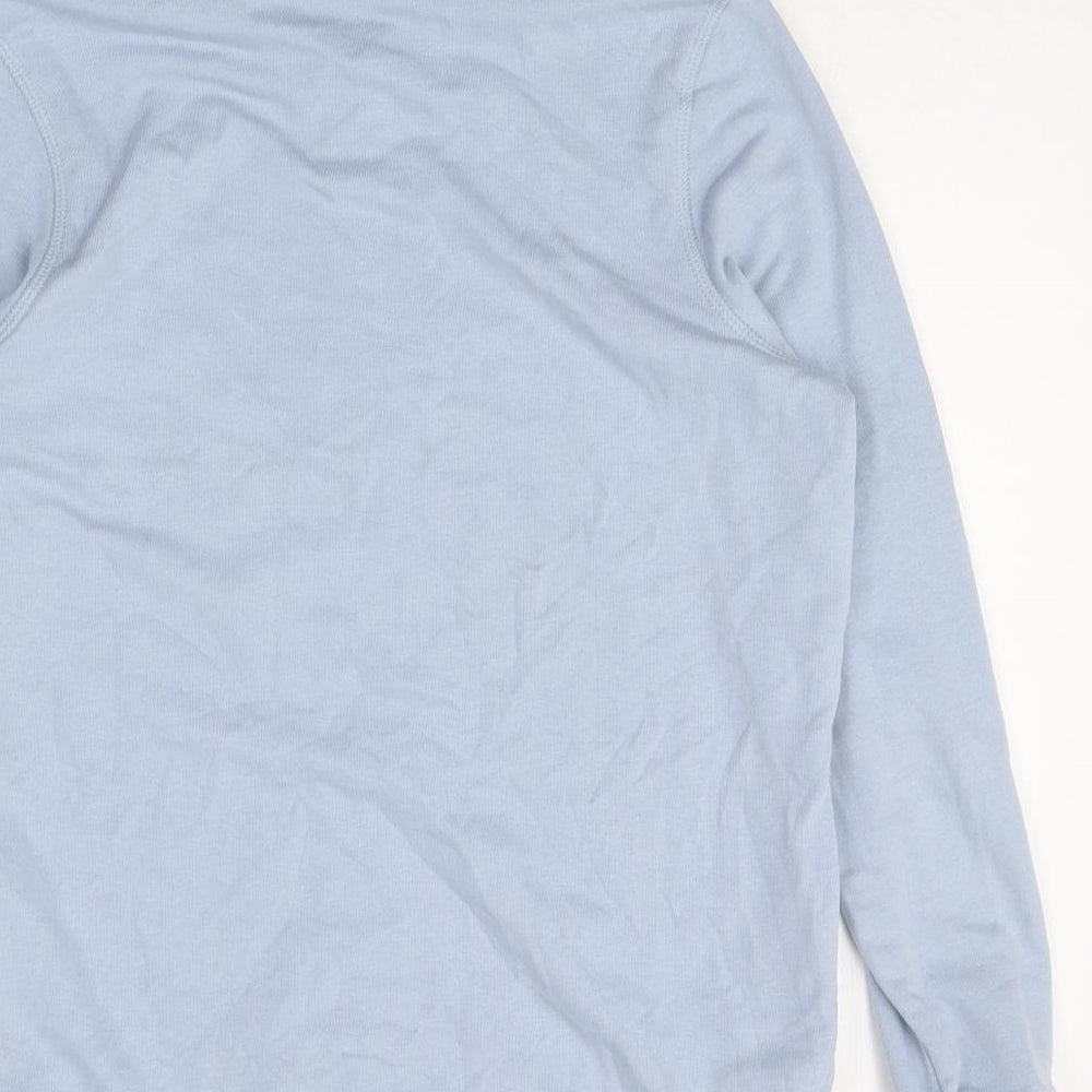 George Womens Blue Cotton Full Zip Hoodie Size S Zip