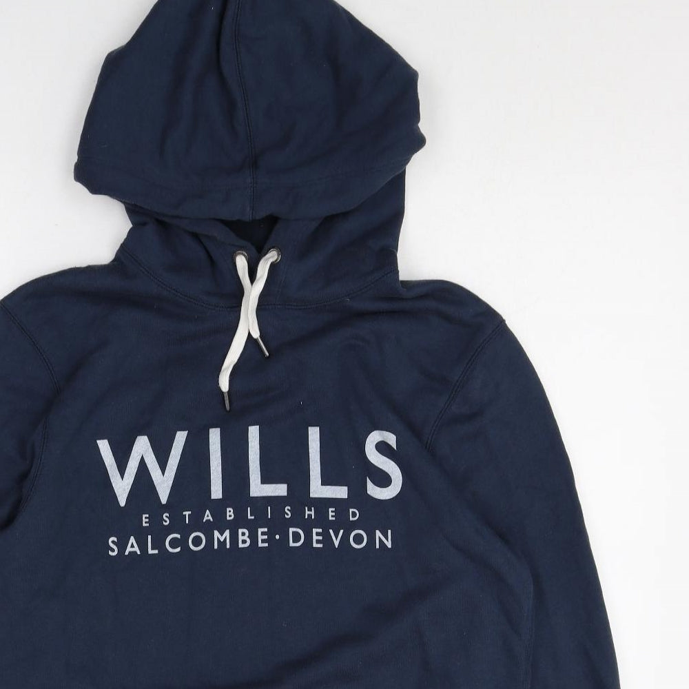Jack Wills Womens Blue Cotton Pullover Hoodie Size S Pullover