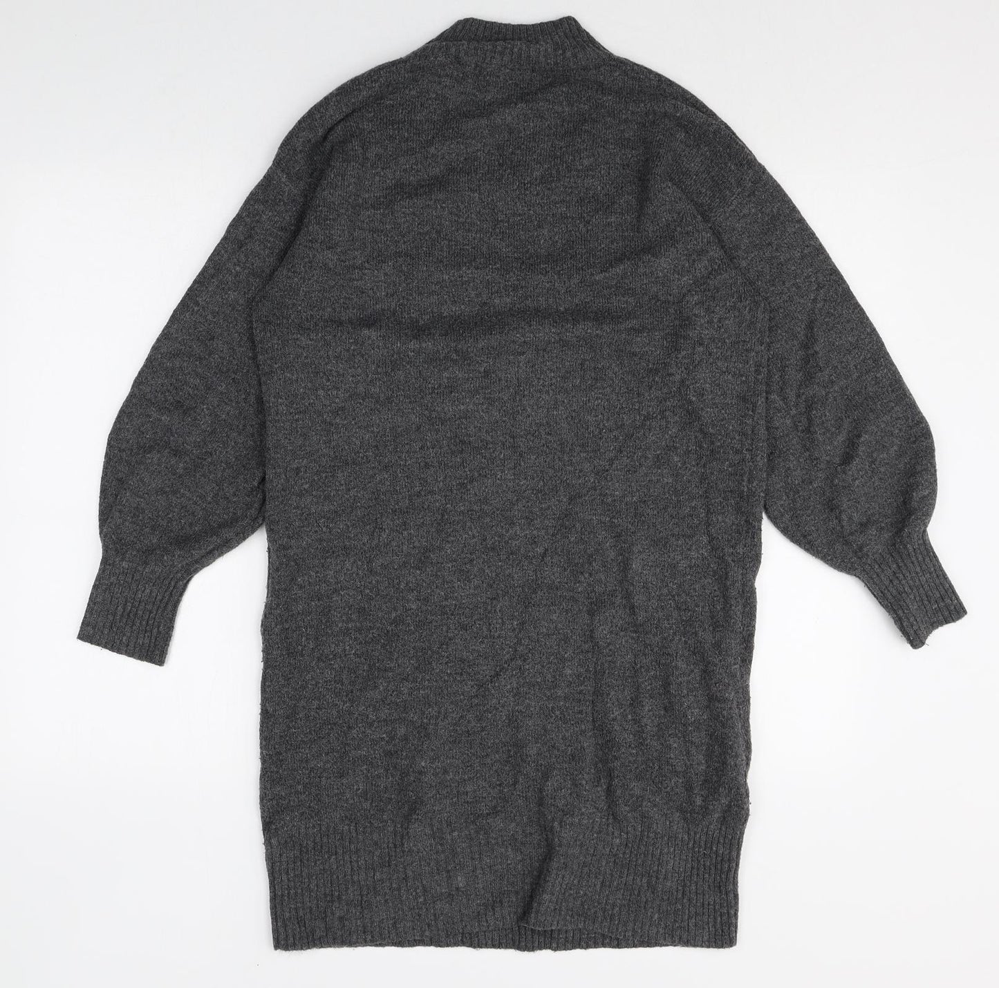George Womens Grey Polyester Jumper Dress Size S Mock Neck Pullover