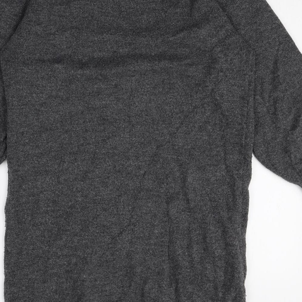 George Womens Grey Polyester Jumper Dress Size S Mock Neck Pullover