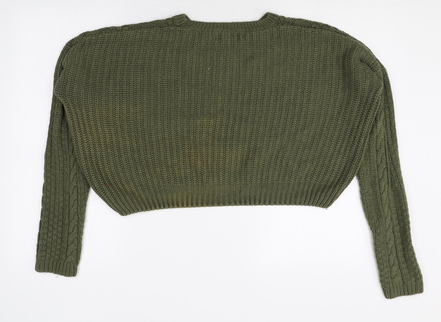 Atmosphere Womens Green Round Neck Acrylic Pullover Jumper Size M