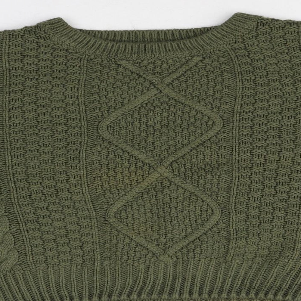 Atmosphere Womens Green Round Neck Acrylic Pullover Jumper Size M