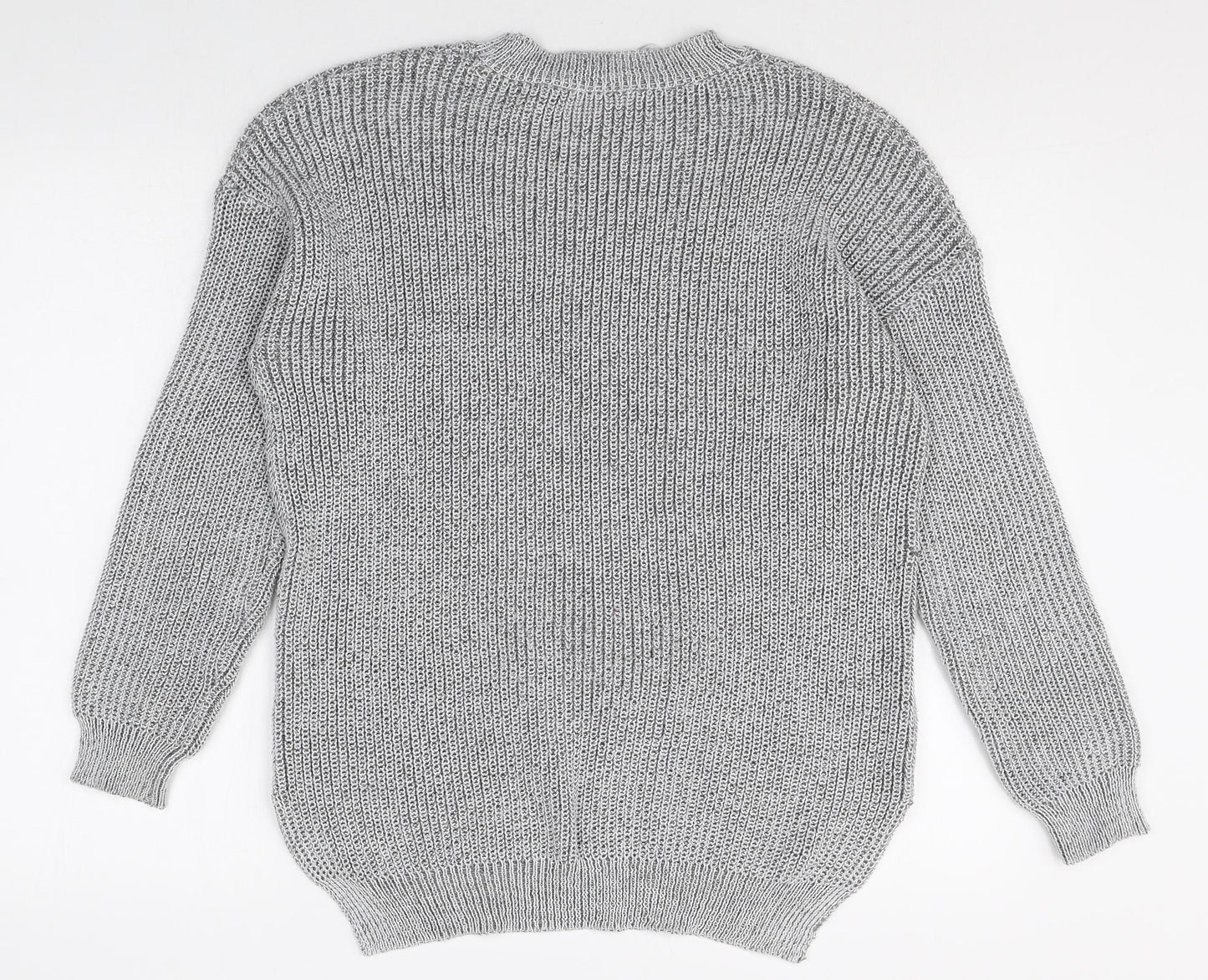 Primark Womens Grey Round Neck Polyester Pullover Jumper Size 12