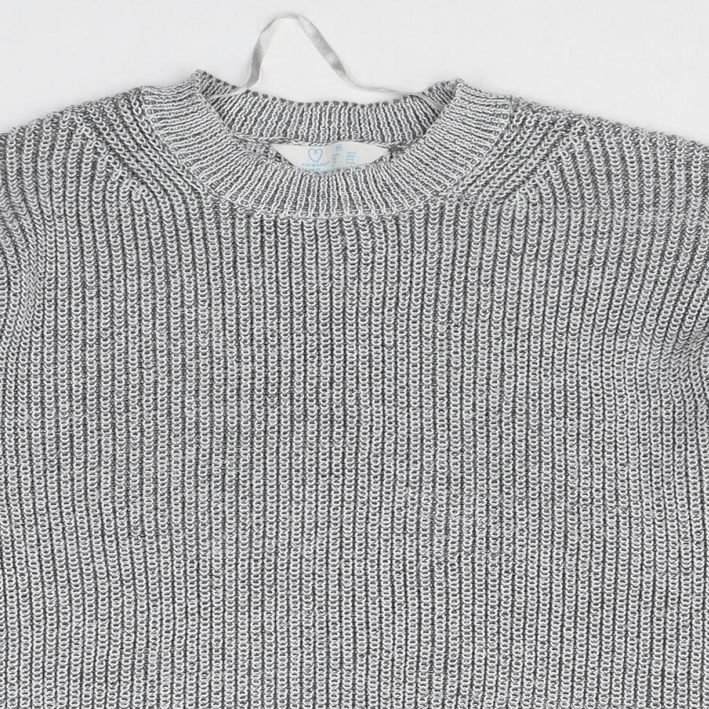 Primark Womens Grey Round Neck Polyester Pullover Jumper Size 12