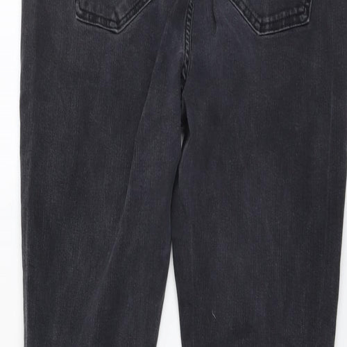 Marks and Spencer Womens Grey Cotton Skinny Jeans Size 18 L28 in Regular Button