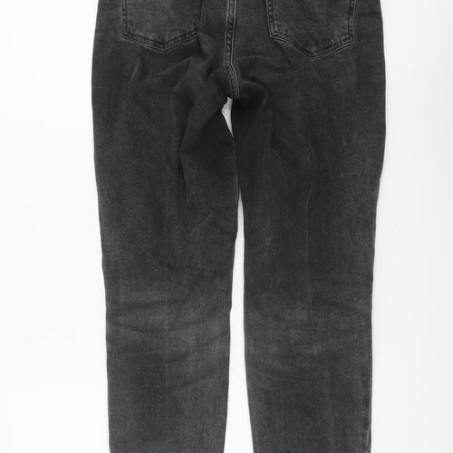 ASOS Womens Grey Cotton Straight Jeans Size 28 in L32 in Regular Button