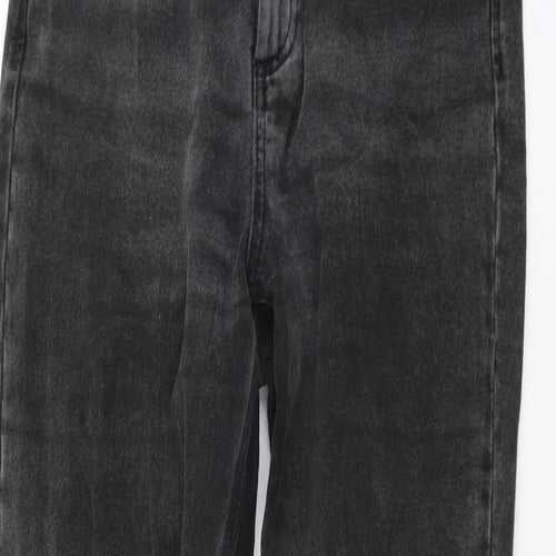 ASOS Womens Grey Cotton Straight Jeans Size 28 in L32 in Regular Button